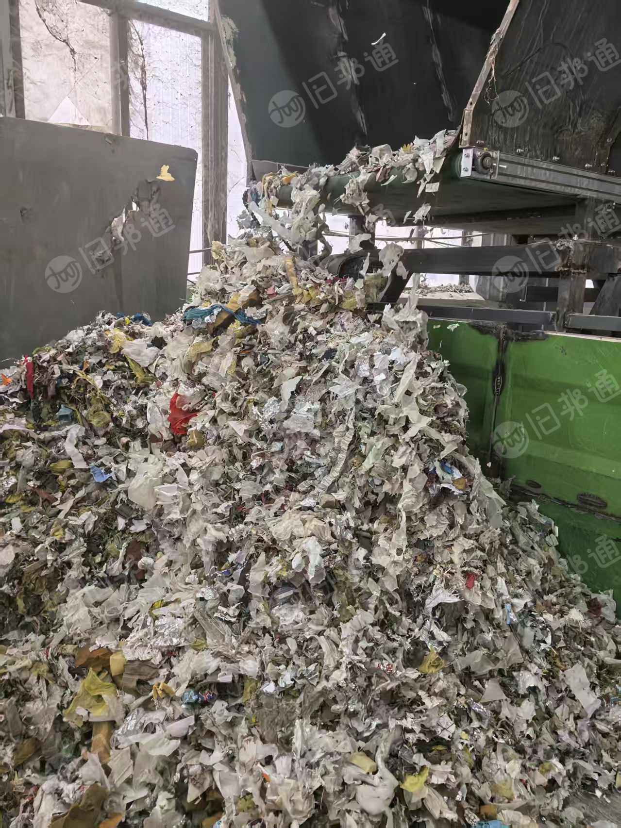 出售建筑垃圾分选撕碎料,编织袋,薄膜类比较多,筛分风选过,可燃烧用,月供300吨