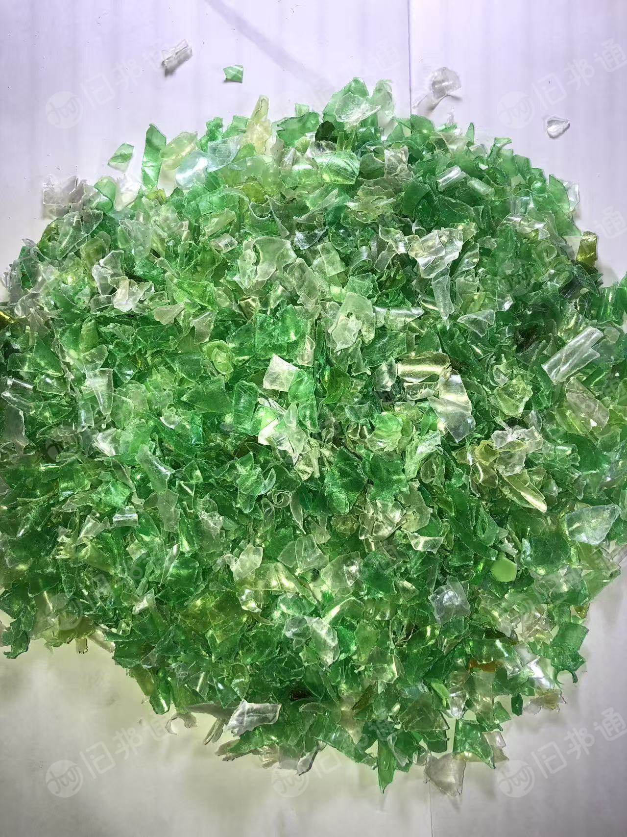 出售PET热洗瓶片，绿瓶片现货50吨