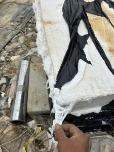 长期出售汽车配件下来的尼龙布，现货5吨，货在山东省烟台市。