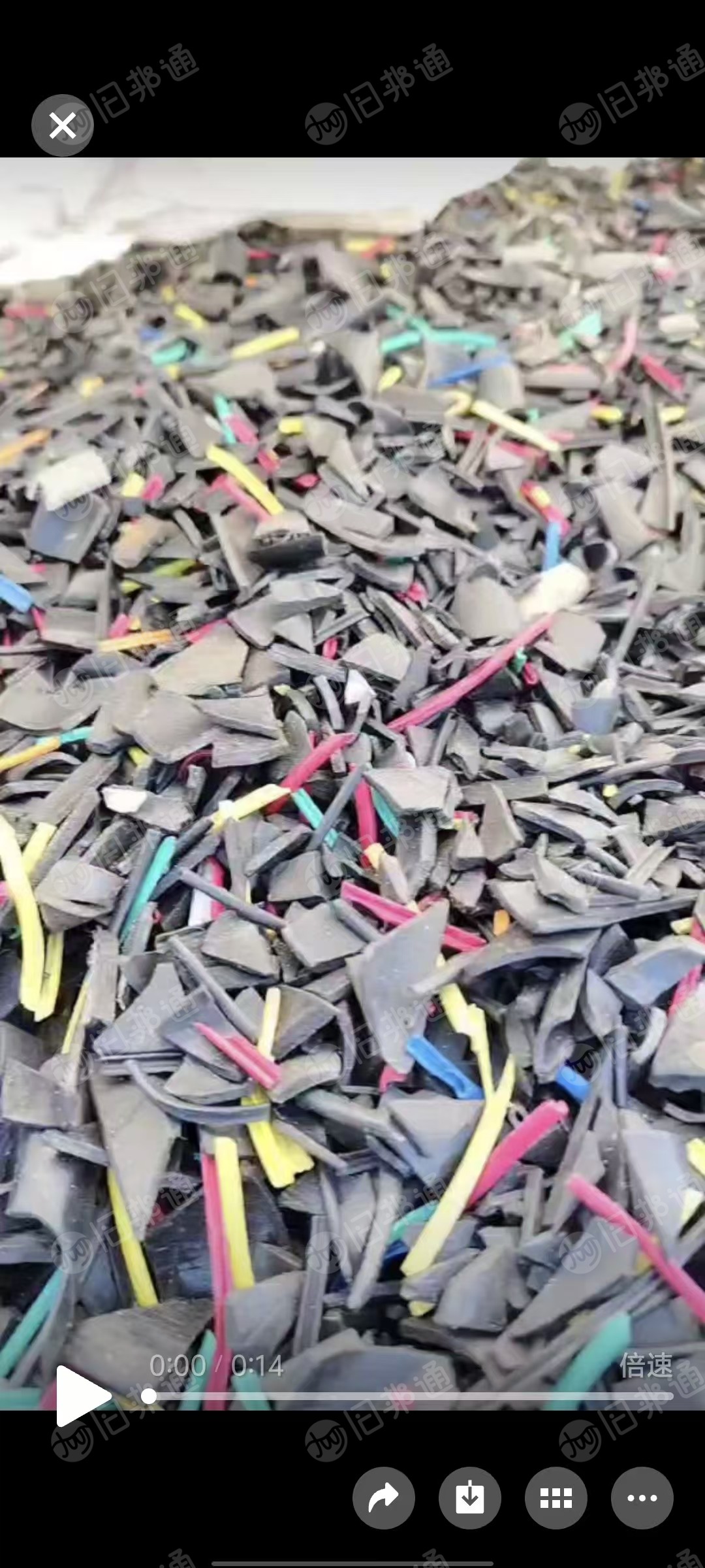 出售PVC电缆皮破碎料，水粉的，月供60吨