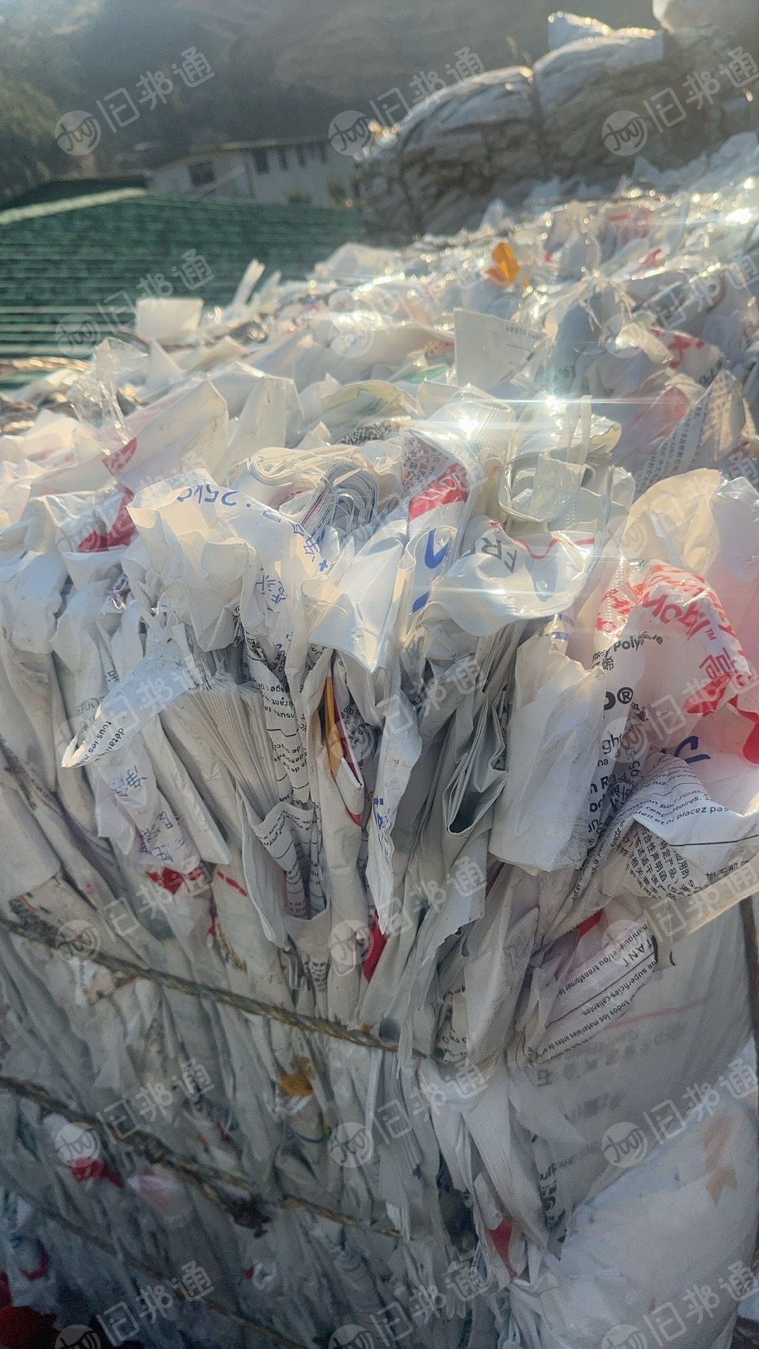 长期出售干造乳白袋废料，现货50吨左右