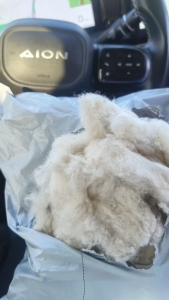 长期出售用环锭纺下来回收棉开好的开花棉，开松棉，含棉90以上，可以纺10-14支纱，月供几十吨