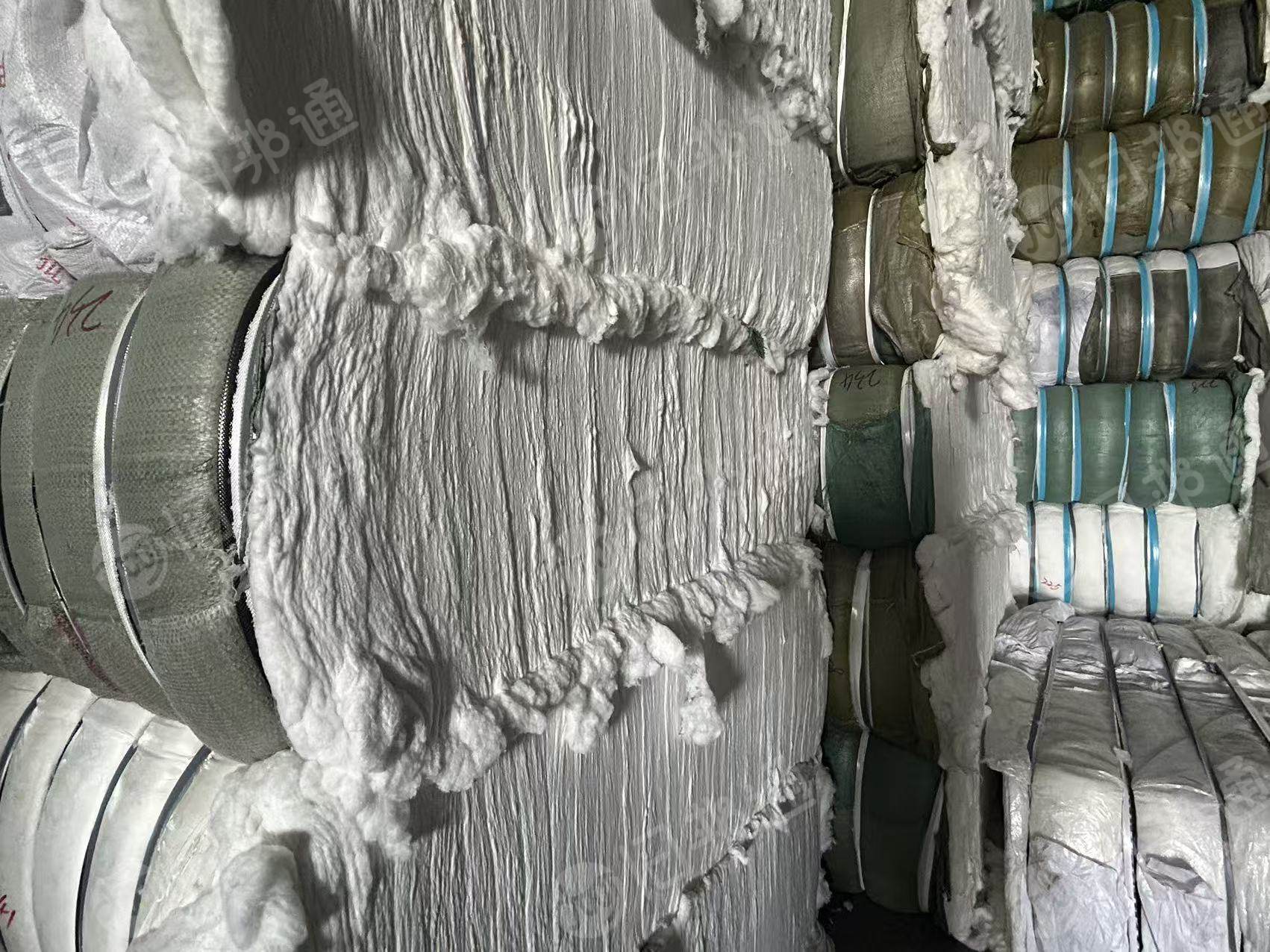大量出售涤纶化纤棉，废丝开花棉，开松棉，月供100吨，适合做针刺，土工布，无纺布，被子填充用