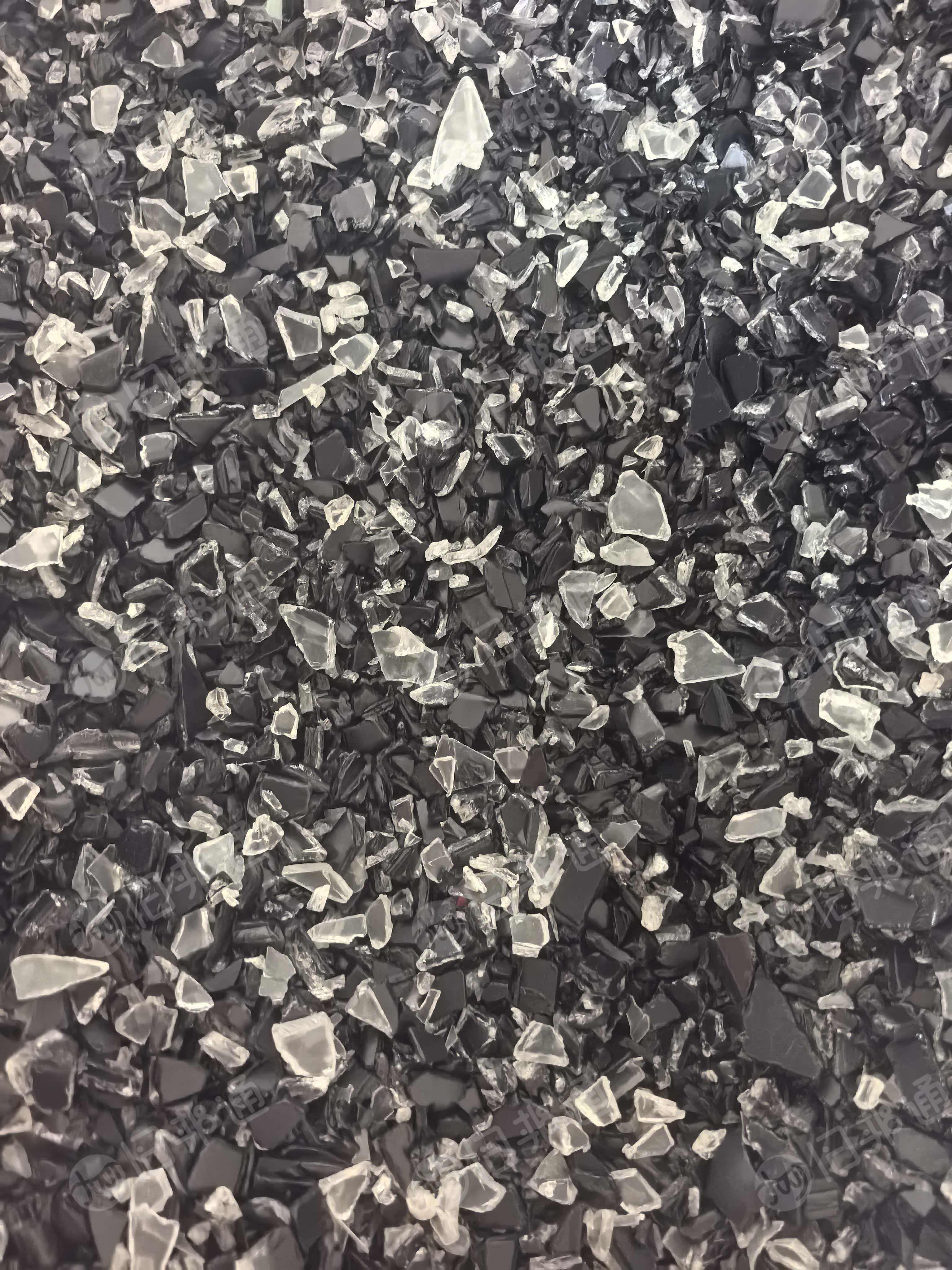 长期出售退镀好的黑白pc车灯破碎料,新车灯破碎料,溶脂20,冲击70以上