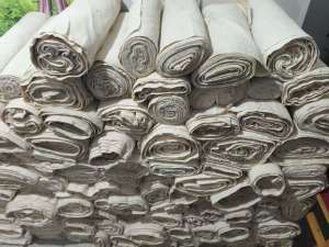 长期出售白色纯棉胚布，粗布，门幅克重不一