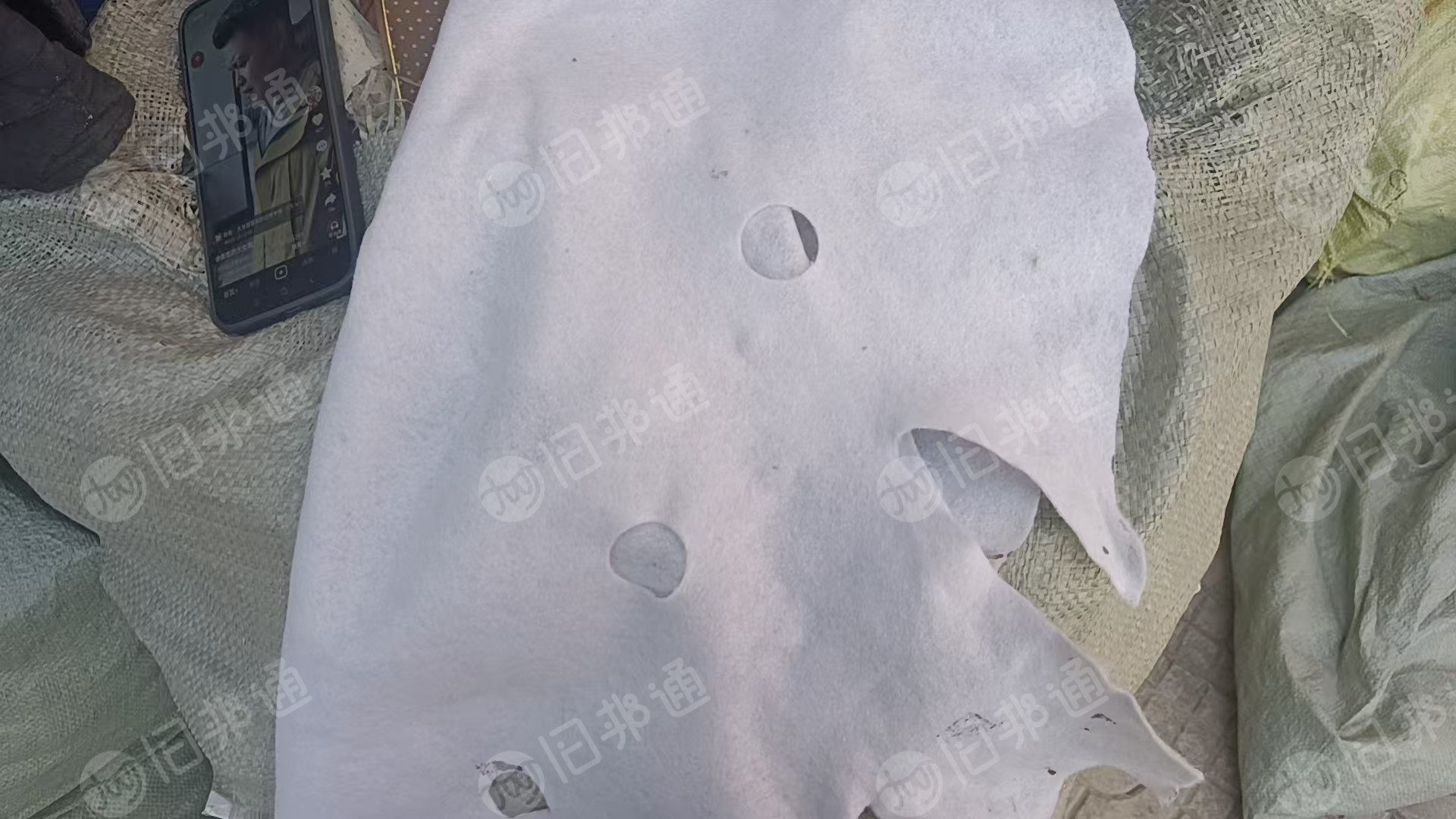 长期出售白色涤纶汽车内饰料，汽车内饰边角料