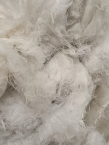 出售织布厂下来的涤棉废纱头，涤棉布边纱有8吨，有4吨涤纶低弹丝一起出，货在山东泰安