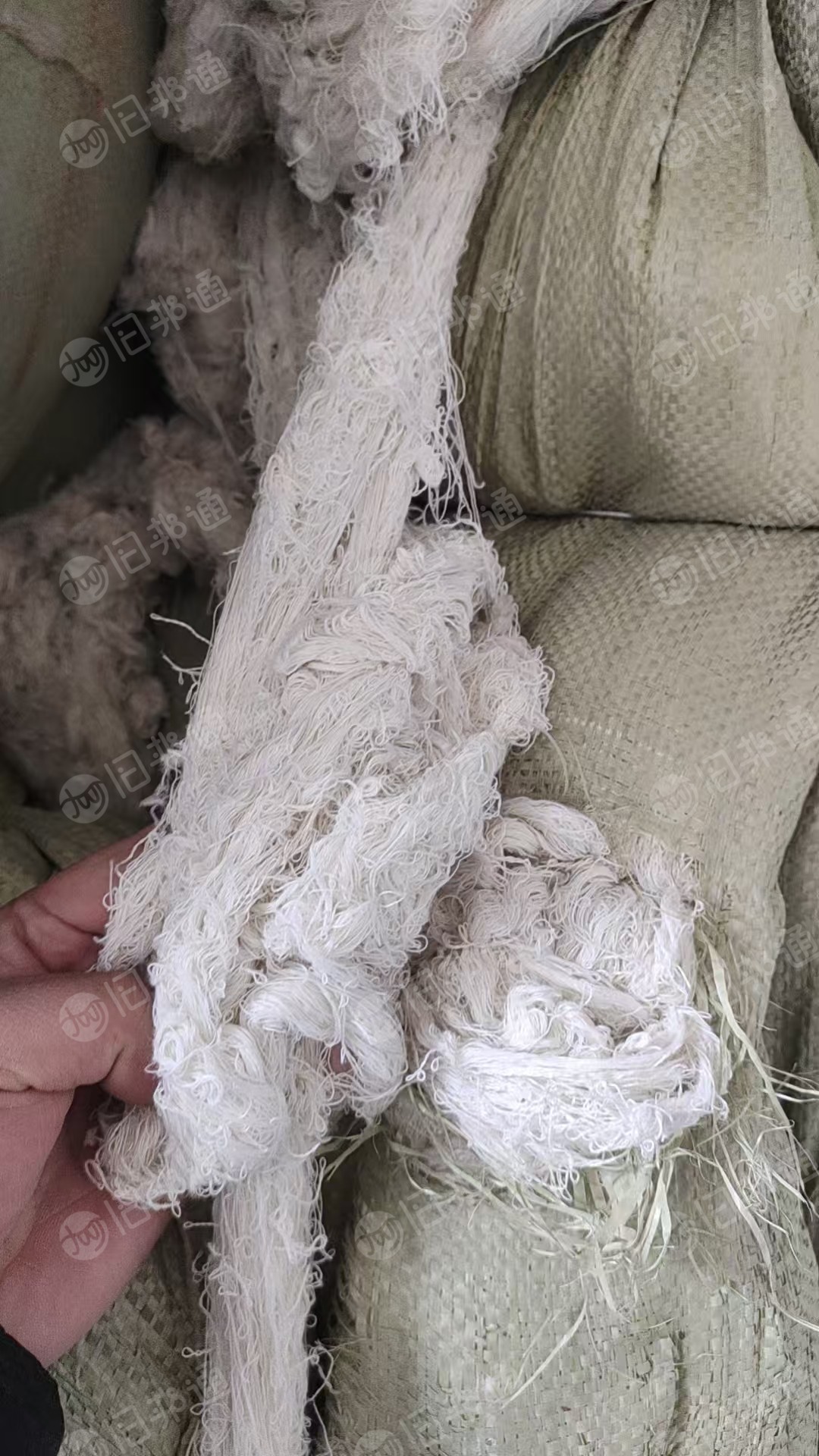 长期出售纺纱厂下来的涤棉回丝，涤棉废丝，20%的棉，现货20吨