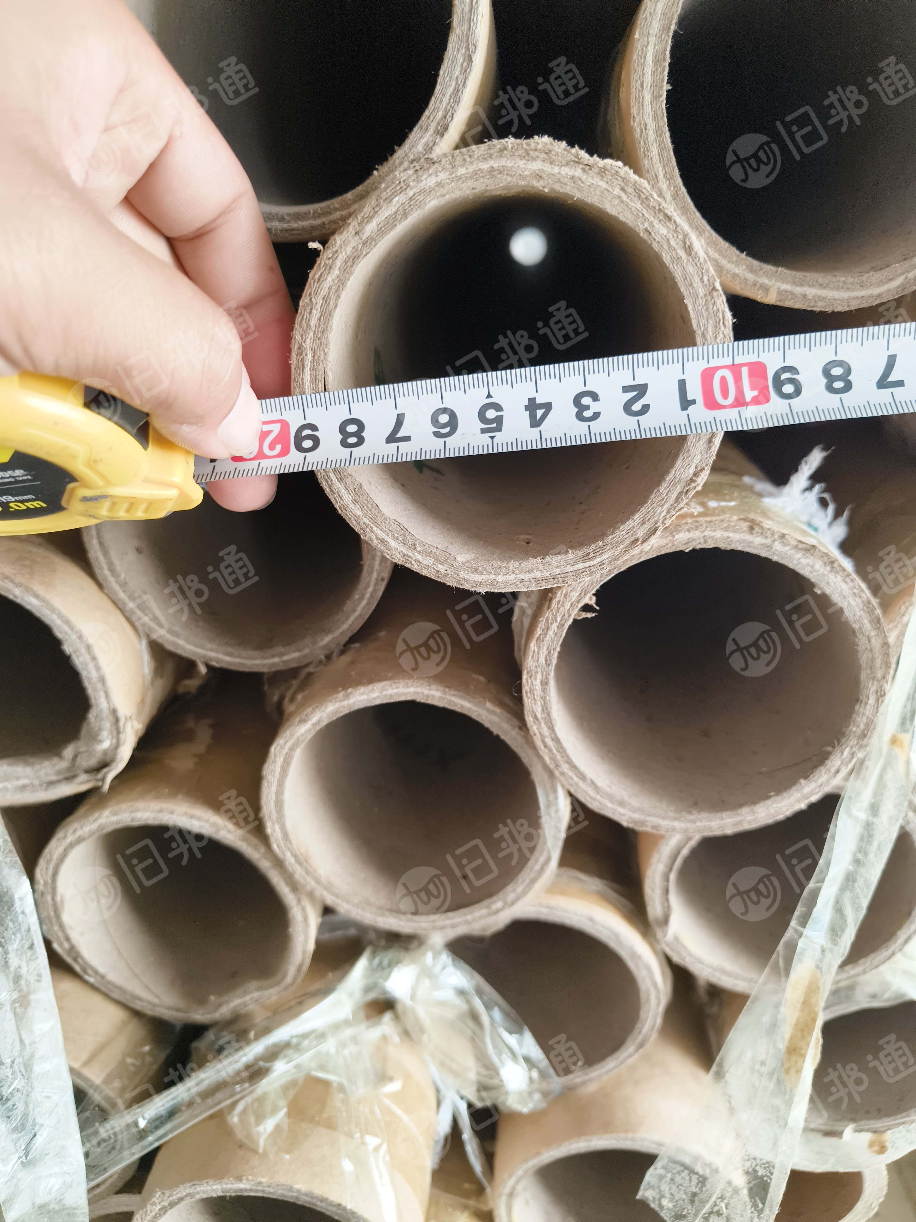 出售卷薄膜的纸管，内径7.6cm，厚度0.8cm，长度2.5米