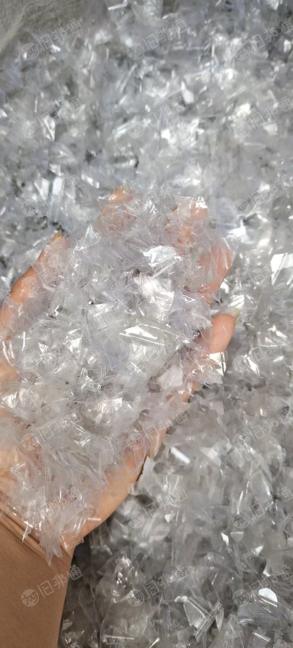 长期出售干粉的pet吸塑盒破碎料，现货10多吨