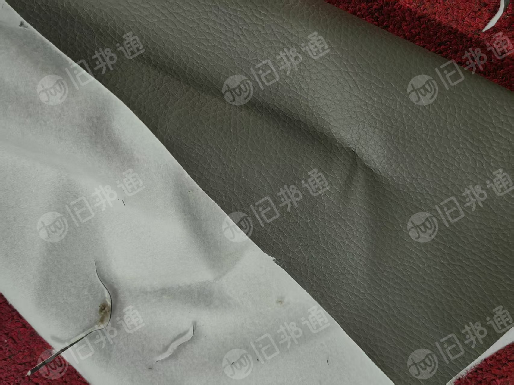 长期出售家具厂下来的pu人造革边角料废料，有也涤纶布的