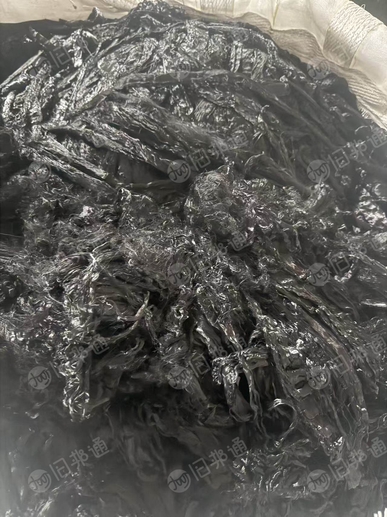 长期出售黑色半成品涤纶丝，涤纶废丝，涤纶水丝，在江苏南通
