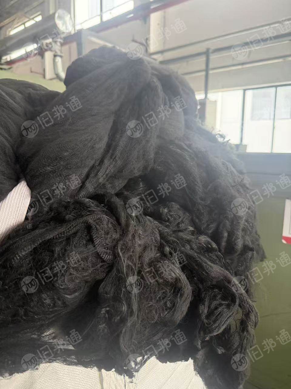 长期出售黑色半成品涤纶丝，涤纶废丝，涤纶水丝，在江苏南通