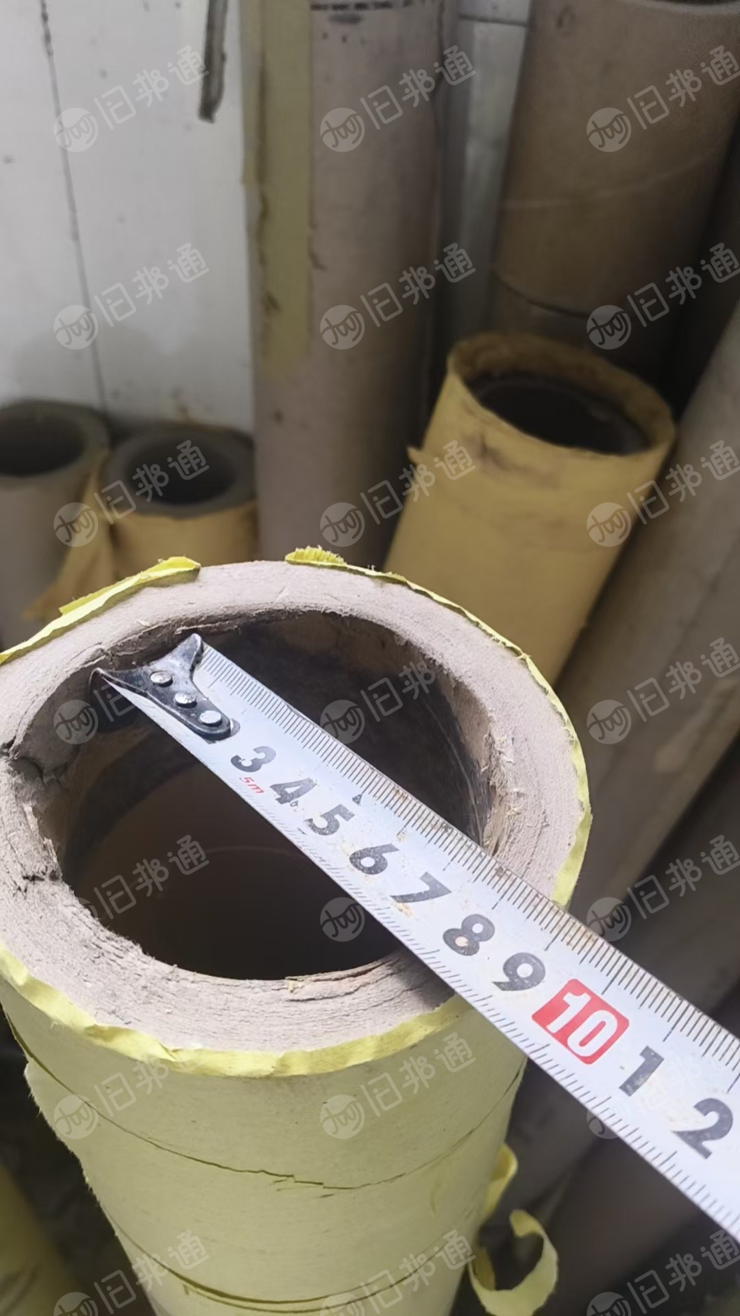 长期出售卷黄纸下来纸管,内径7.6cm,厚度1.3/1.5cm,长度118/120cm