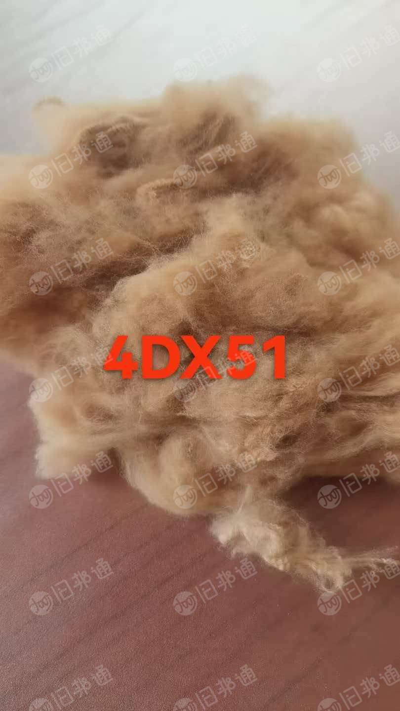 长期回收驼色涤纶短纤，涤纶短纤维，4D*51的，做针刺棉用，厂在河北石家庄