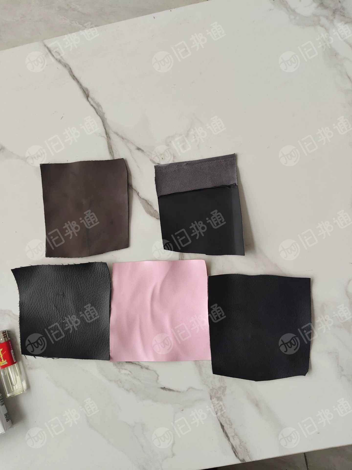 出售做防水围裙袖套剩下的PU皮革，库存皮革，拼卷，现货有5吨左右，货在天津