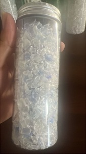 出售热洗三A纯白，蓝白瓶片