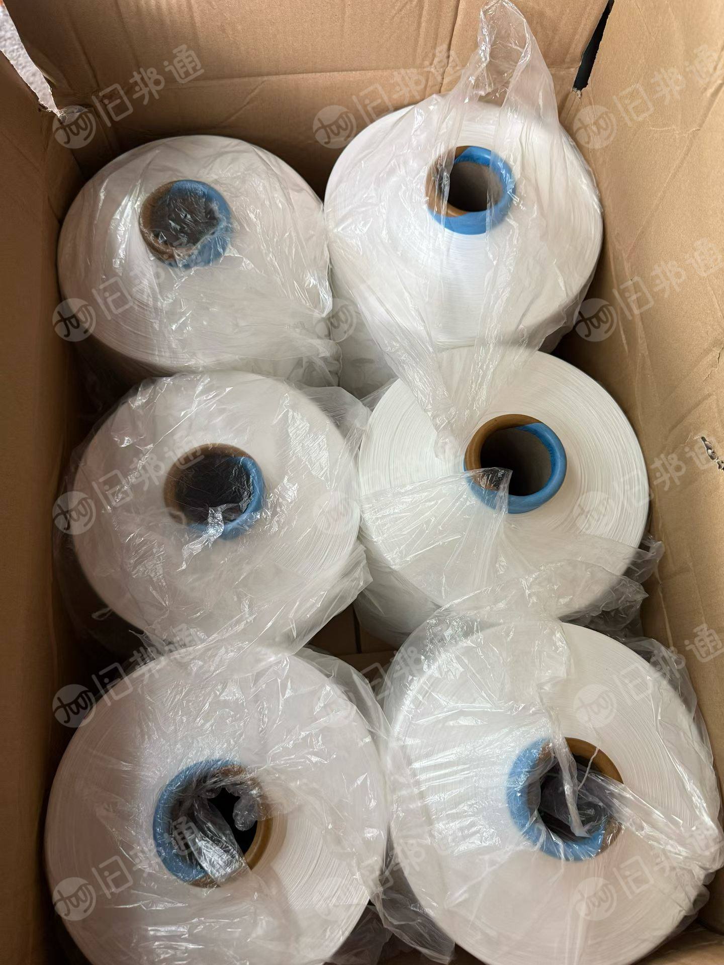 出售双A白色涤纶丝，涤纶库存丝，150D,涤纶低弹丝，现货有81件，货在浙江绍兴