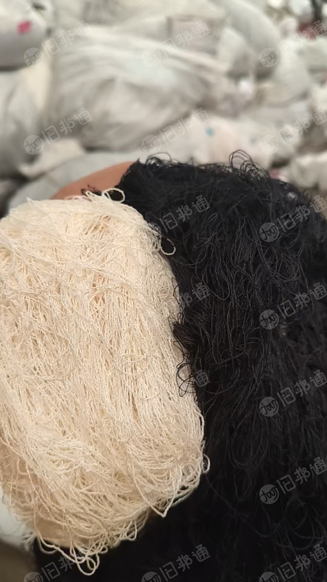 长期出售纯棉涤棉化纤废纱线，印染厂和纺纱厂下来的，都是压好包的，统货出，现货3挂车