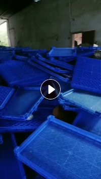 HDPE钱箱破碎料，纯蓝色的，直接上机注塑