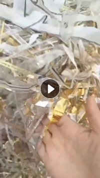 PET烫金膜包下机料，可直接清洗破碎出售