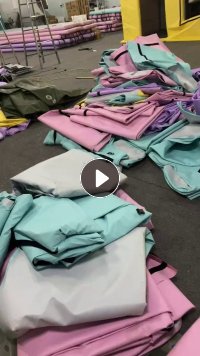 PVC夹网布边料，拉丝料，现货出售