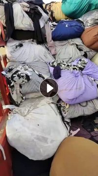 涤棉杂色开花料9.6米一车出售