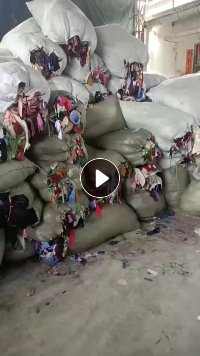 长期大量回收各色化纤拉丝料碎布