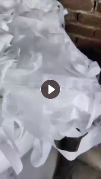 出售白色化纤布条，碎布料，白色开花料