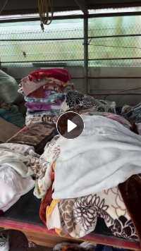 出售毛毯半成品，只有一面是毛绒，现货两吨