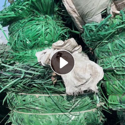 出售黑色、绿色PET打包带毛料，现货一挂