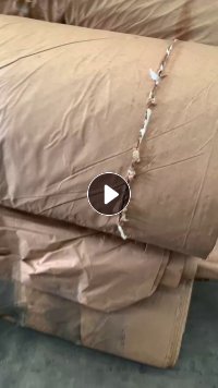 出售卷筒牛皮纸废料，带一层海绵