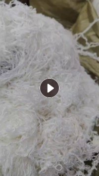 长期出售喷水织机下来的涤纶废丝，涤纶水丝，上面是干的，下面是湿的