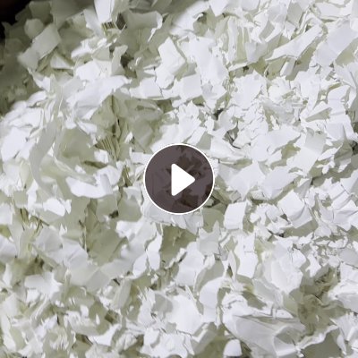 出售清一色全白破碎料单膜和无膜皮革纸，无黑皮无胶带无杂