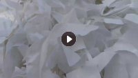 出售涤纶无纺布,水洗好的现货100吨左右,河南郑州
