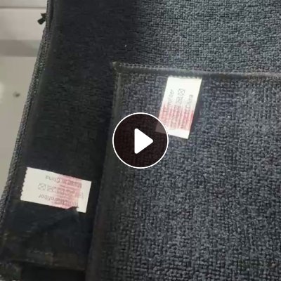 出售黑色涤纶毛巾，成品毛巾