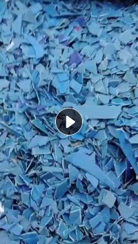 长期出售蓝色pe钢卷皮破碎料，沉漂分开装，现货10吨左右