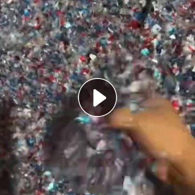 出售杂色PET轻胶膜破碎料