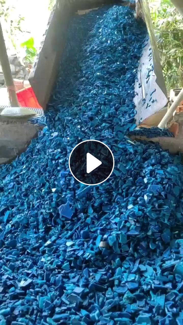 出售低压蓝色PE托盘破碎料