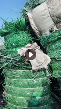 出售黑色、绿色PET打包带毛料，现货一挂