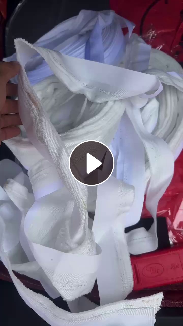 长期出售白色的涤纶复合布条，带涂层，月供一二十吨