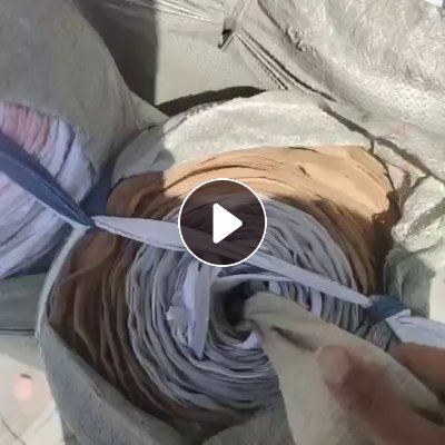 大量出售涤纶布条，涤纶打绳料，现货40吨左右