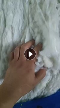 长期回收有白色ab纱开出来的开松棉,白色ab纱梳理料,做土工布用,厂在江苏宿迁