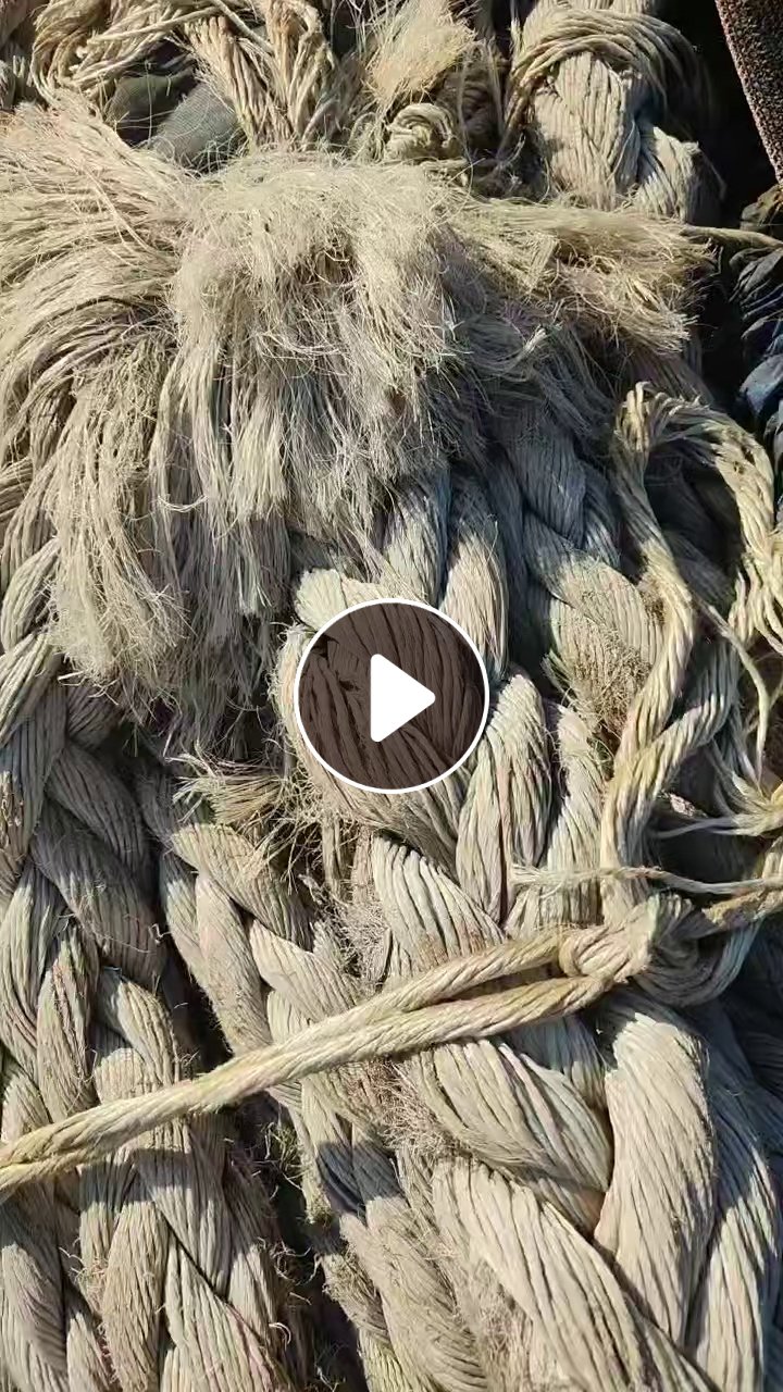 长期出售废旧缆绳，丙纶材质，丙纶缆绳，可以开花，现货有5吨左右，货在浙江舟山