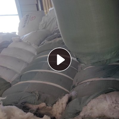 出售纯白的开花好的涤棉废布，涤棉化纤棉，再生棉，涤30棉70