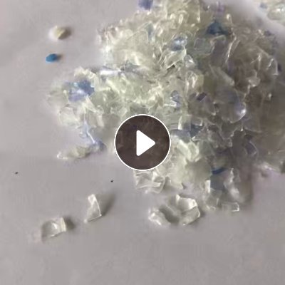 大量出售PET热洗蓝白片，可做短纤用