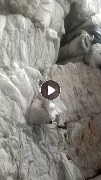 现货处理一批腈纶丙纶开花料,无纺布下脚料,含丙纶10%,现货13米一车,货在江苏无锡