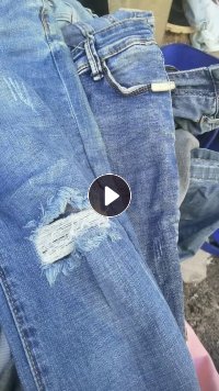 长期出售废牛仔裤统货，牛仔裤，没有剪拉链，扣子的，现货够9.6米一车