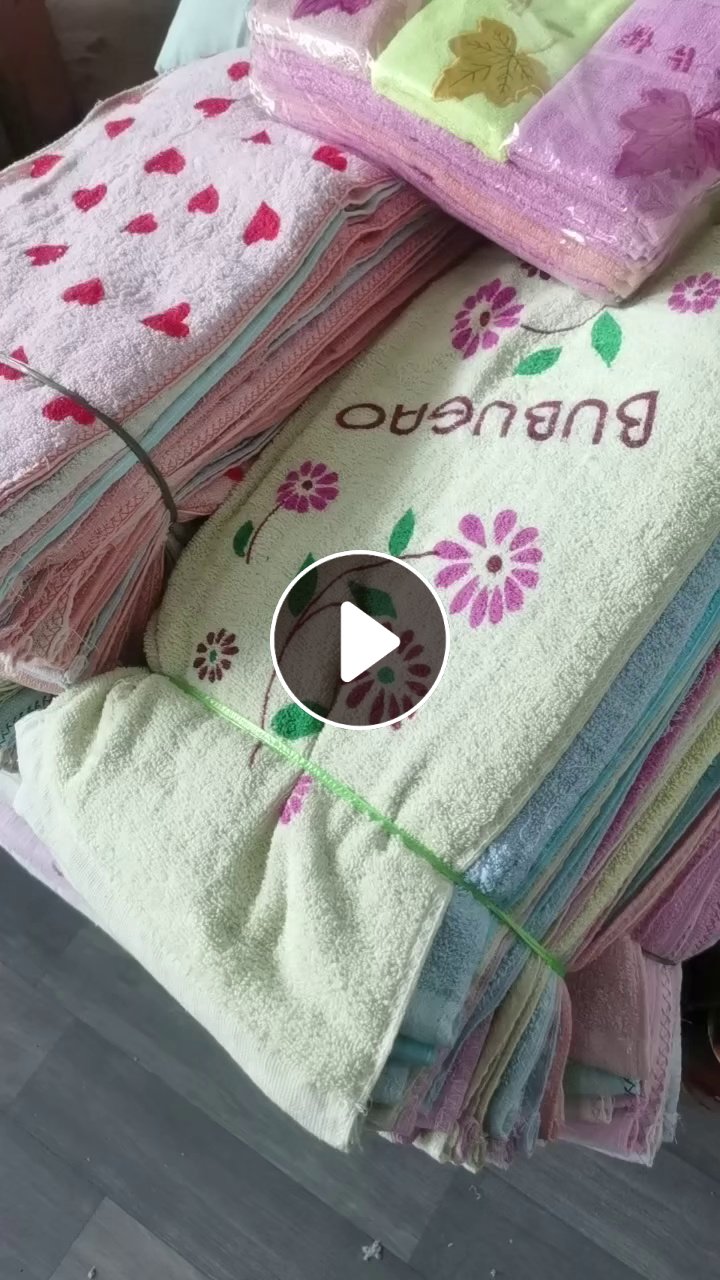 长期出售库存纯棉毛巾，花型有很多种，按条卖，现货大几万条，货在河北石家庄