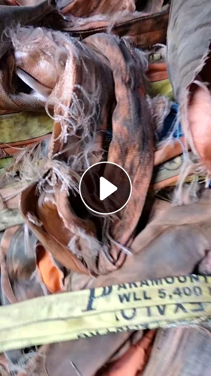 长期大量回收涤纶绳子安全绳缆绳，吊装带，柔性吊带，工地吊车塔吊下来的，开花用，每个月需要大几十吨